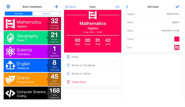 Exam Countdown App